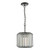 Dar Lighting Naeva 1 Light Black Pendant Crystal Ceiling Light 