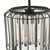 Dar Lighting Naeva 1 Light Black Pendant Crystal Ceiling Light 