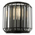 Dar Lighting Naeva 1 Light Matt Black Glass Crystal Wall Light 