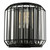 Dar Lighting Naeva 1 Light Matt Black Glass Crystal Wall Light 