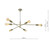 Dar Lighting Dar ALA0675 Alana 6 Light Antique Brass Pendant 