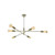 Dar Lighting Dar ALA0675 Alana 6 Light Antique Brass Pendant 