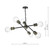 Dar Lighting Dar  BRI0654 Brigade 6 Light Antique Brass/Black Pendant 
