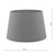 Dar Lighting Dar  CEZ1639 Cezanne 40cm French Drum Grey Silk Shade 