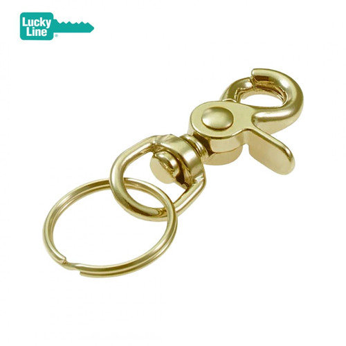 Nickel-Plated Zinc Trigger Snap Key Chain (LUCKY LINE)