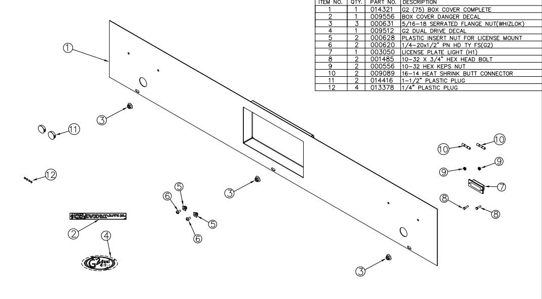 Tommy Gate G2 Replacement Box Cover