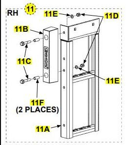 Maxon Dual Step Assy, RH, 14" Rbr Bmpr, G