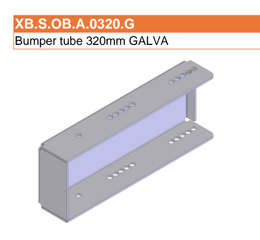 Dhollandia - Bumper tube 320mm GALVA
