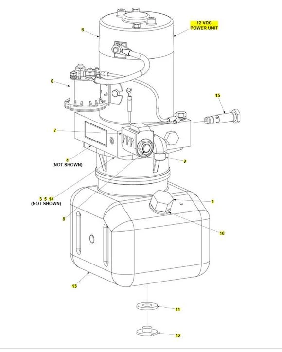 Maxon 12DV Power Unit, GD, Tuk-A-Way (S203T*5651)(290207 Plastic reservoir, 280806-01 Breather }