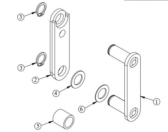 2540 Tommy Gate G2 (50) Replacement Clevis Cylinder Assembly