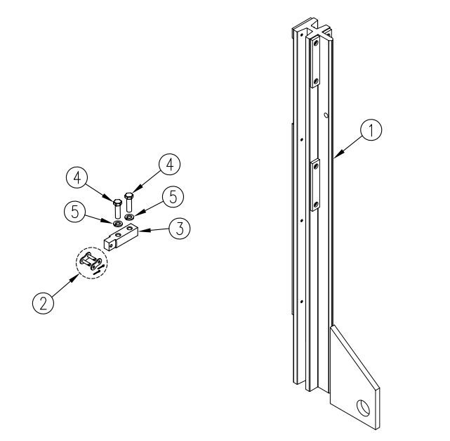 Tommy Gate 36" Replacement Slider w/Pads-Self Close (Steel Mainframe-AB) after 04/19/11*