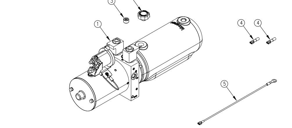 Tommy Gate Replacement Pump & Motor 3qt.** 2500/3000# Tuckunder