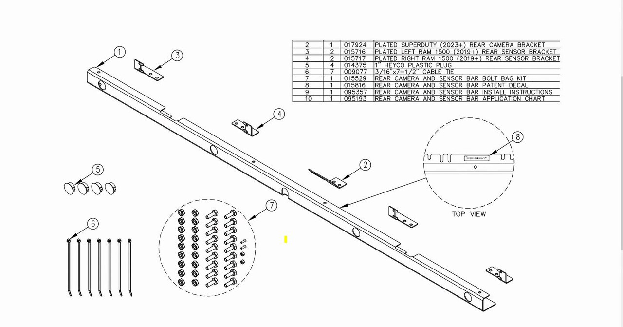 Tommy Gate Rear Camera + Sensor Bar for Ford 2023