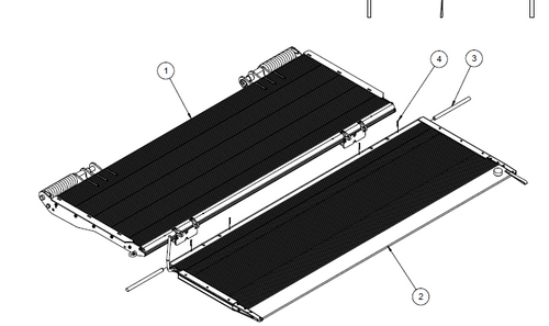Interlift Complete Aluminum Platform Replacement (Includes pins and torsion springs)