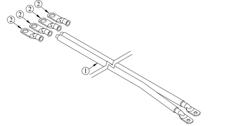 Tommy Gate Replacement 4 Ga. 2 Wire Electric Cable w/Lugs-26 ft.