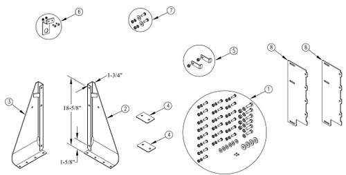 Tommy Gate Mount Kit, T-170, 2007-2019 Chevrolet/GMC, Non Classic body.