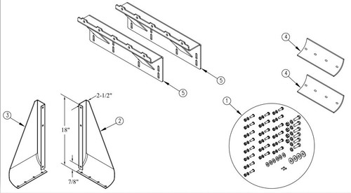 Tommy Gate Mount Kit, T-200, Ford F150 (80-96)