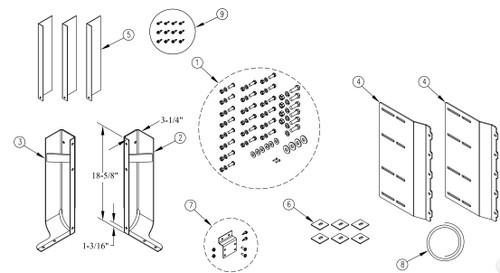 Tommy Gate Mounting Kit , (T-285)  2017-2023 Ford Super Duty Series