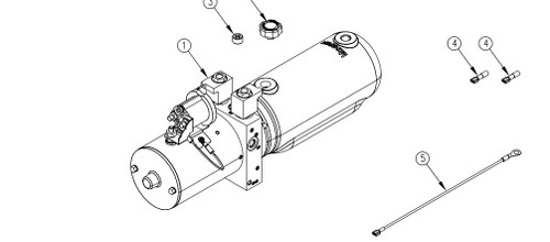 Tommy Gate Replacement Pump & Motor 3qt.** 2500/3000# Tuckunder
