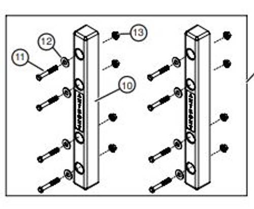 Anthony 20" Plastic UHM Bumper Pad & Bolt (Replaces PN: ATU-1119)