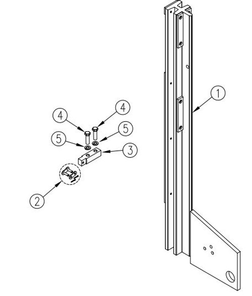 Tommy Gate 6" Replacement Slider w/Pads-R-Fold (Steel Mainframe-AB) after 4/19/11*