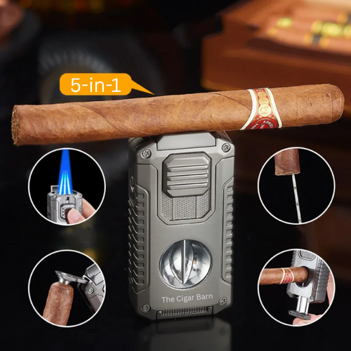 5-in-1 Triple Torch Cigar Lighter & Cutter