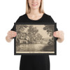 Landscape with an Angler - Wenceslaus Hollar - 1650 - Photo Paper Framed Poster Museum quality 7740171