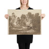 Wooded Landscape with Herdsmen and Cows - Thomas Gainsborough - August 1, 1797 - Photo Paper Poster Museum quality 7742488