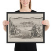 Vignette Showing Britannia, Neptune, France and Sea Battle - Anonymous, British, 18th century - March 1, 1778 - Photo Paper Framed Poster Museum quality 7740469