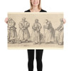 Men and women beggars - Wenceslaus Hollar - 1630 - Paper Poster Museum quality 7739982