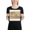 Caucasian Landscape - Rodolphe Bresdin - Photo Paper Framed Poster Museum quality 7744123