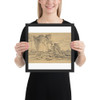 Caucasian Landscape - Rodolphe Bresdin - Photo Paper Framed Poster Museum quality 7744123
