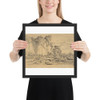 Caucasian Landscape - Rodolphe Bresdin - Photo Paper Framed Poster Museum quality 7744123