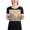 Village Scene with Figures - Jan van Ravenswaay - 19th century - Photo Paper Poster Museum quality 7740232