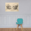 Two deformed heads facing each other - Wenceslaus Hollar - 1645 - Photo Paper Poster Museum quality 7741455