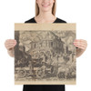The Chaldeans Carrying Away the Pillars of the Temple of Jerusalem, from The Disasters of the Jewish People, plate 17 - Philips Galle - 1569 - Paper Poster Museum quality 7739821