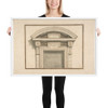 Drawing for a Door Frame - Lorenzo Sarti - 18th century - Photo Paper Framed Poster Museum quality 7739822