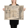 Piazza with Obelisk - Anonymous, Italian, 16th century - 16th century - Photo Paper Poster Museum quality 7742861
