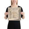Piazza with Obelisk - Anonymous, Italian, 16th century - 16th century - Photo Paper Poster Museum quality 7742861