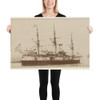 Aquidaban, Brazil, from the Famous Ships series (N50) for Virginia Brights Cigarettes - Allen & Ginter - 1895 - Paper Poster Museum quality 7724291