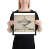 Design for a Covered Tureen on a Footed Stand - Henri Auguste - ca. 1770–1800 - Matte Paper Framed Poster Museum quality 7744194