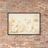 The Education of a Dog - Jean Honoré Fragonard - n.d. - Photo Paper Framed Poster Museum quality 7741561