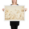 The Education of a Dog - Jean Honoré Fragonard - n.d. - Photo Paper Framed Poster Museum quality 7741561