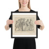 Figures - Anonymous, French, 18th century - 18th Century - Matte Paper Framed Poster Museum quality 7746355