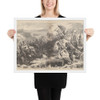 A Negro Regiment in Action (from Harper's Weekly) - Thomas Nast - March 14, 1863 - Matte Paper Framed Poster Museum quality 7740454