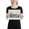 Novelty Iron works, Foot of 12th St. E.R. New York. Stillman, Allen & Co., Iron Founders, Steam Engine and General Machinery Manufacturers - John Penniman - 1841–44 - Matte Paper Framed Poster Museum quality 7724358