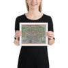 Map of Alexandria - Georg Braun - 1575 - Photo Paper Framed Poster Museum quality 7741174