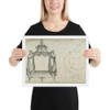 Couch Bed, in Chippendale Drawings, Vol. I - Thomas Chippendale - 1759 - Matte Paper Framed Poster Museum quality 7747980