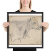 Study of a lying cow - Paulus Potter - ca. 1650 - Photo Paper Framed Poster Museum quality 7724075