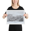 Papal Promenade Along The Saône - Jean Jacques de Boissieu - 1805 - Photo Paper Framed Poster Museum quality 7745800